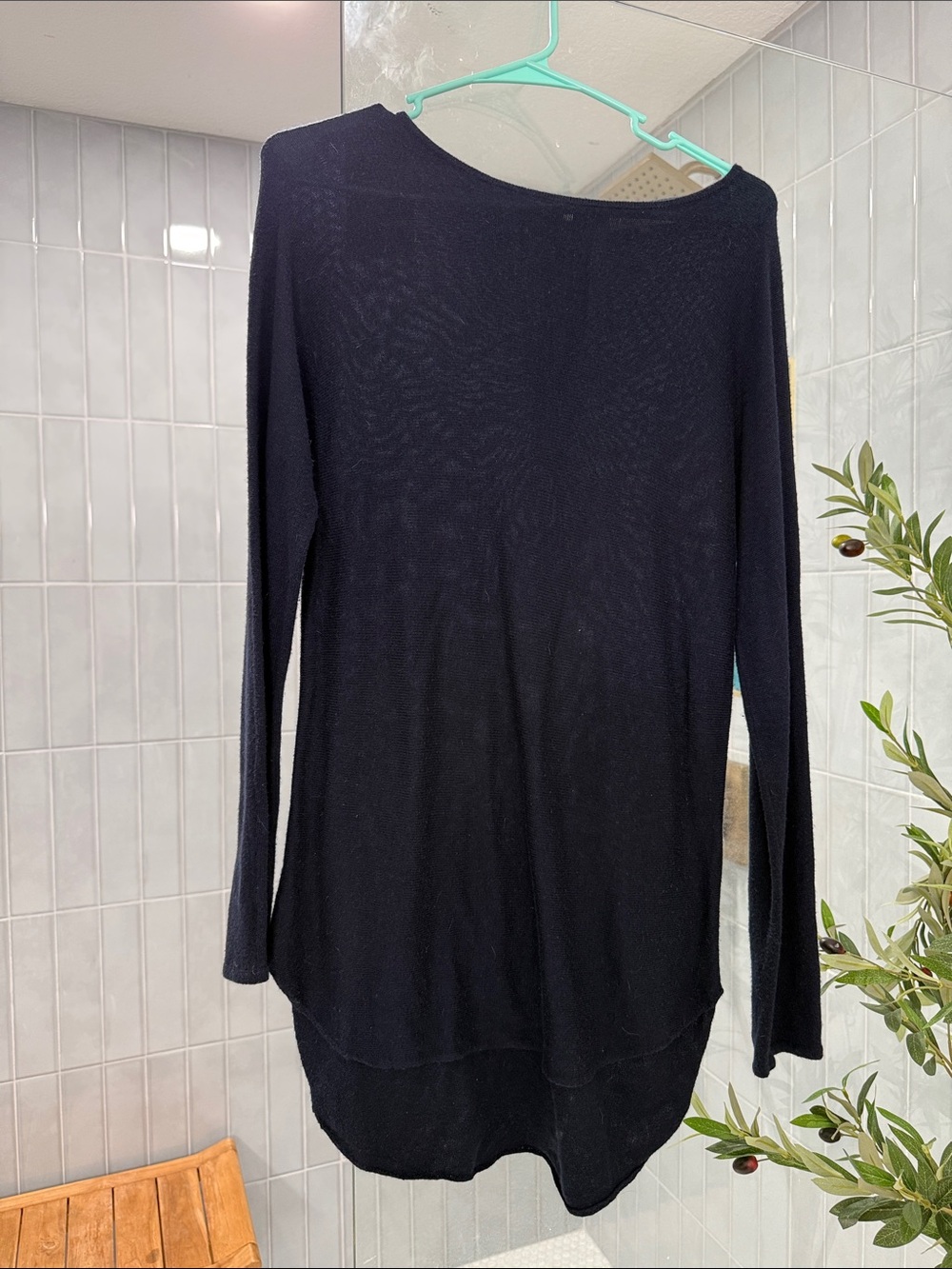 Everyday Black Long Sleeve Tunic Top